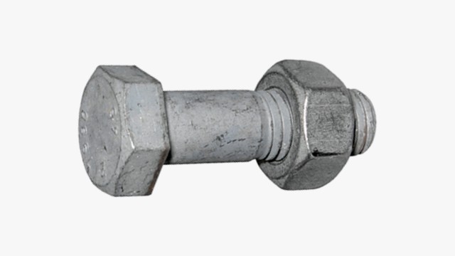 galvaniseret stålbolt med møtrik
