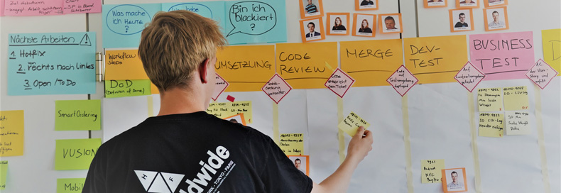 Lernender Informatiker am Kanban-System