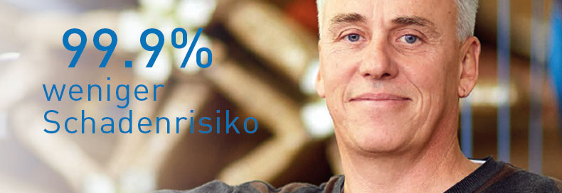 99.9% weniger Schadenrisiko