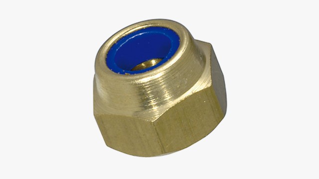 messing låsemøtrik med polyamidring