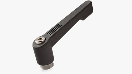 Lever handles with internal thread, adjustable