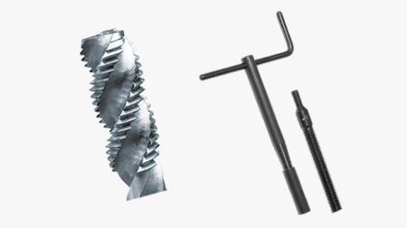 Assembly tools for wire threaded inserts
