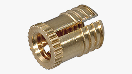 Threaded inserts for press-in with expansion anchoring for plastic materials