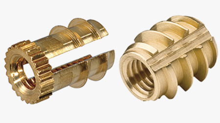 Threaded inserts for wooden and soft plastic materials