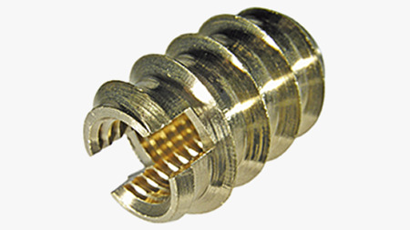 Threaded inserts self-cutting for wooden and soft plastic materials