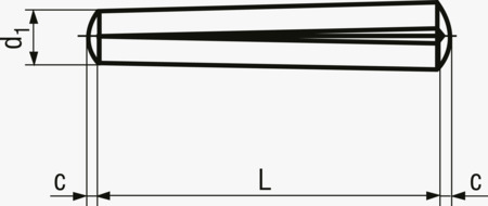 BN 882 Kołki stożkowe z karbami zbieżnymi na całej długości całej długości
