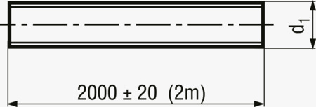BN 111 Threaded rod metric thread <b>2 meter</b>