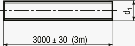 BN 1203 Threaded rod metric thread <b>3 meter</b>