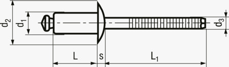 BN 21413 FASTEKS® FBR FSD…SSA4 Blindnitter Standard rundhoved