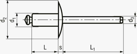BN 21411 FASTEKS® FBR FSL…ALA2 Blind rivets Standard large head