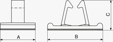BN 20411 Panduit® Vertikale Kabelklemmen mit Klebefläche