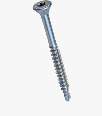 BN 50150 Flat countersunk head self-drilling wood screws with cutting ribs under the head