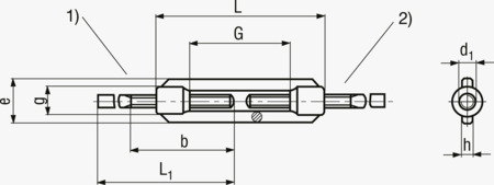 BN 296 Turnbuckles with two weld studs