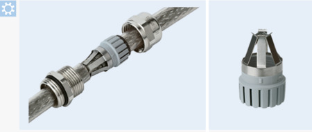 BN 22012 JACOB® PERFECT EMC-cable glands with metric thread and contact spring made in stainless steel long