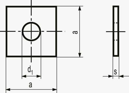 BN 33035 Scheiben vierkant für Holzkonstruktionen