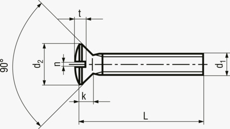 BN 1067 Slotted oval countersunk head machine screws