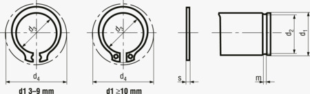 BN 818 Retaining rings for shafts standard design