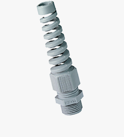 BN 22080 JACOB® PERFECT Dławnice kablowe z gwintem metrycznym i spiralą chroniącą przed załamaniem