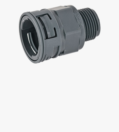 BN 22672 REIKU® VP GRG metr. Straight connectors with integrated seal and male thread