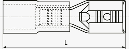BN 22514 Nasouvací ploché<SR>konektory s PC izolací