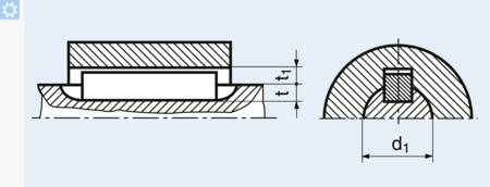 BN 870 Clavettes parallèles avec bouts arrondis, sans serrage