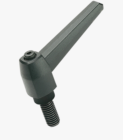 BN 14189 ELESA® MR.p Adjustable handles with threaded stud, steel black-oxide