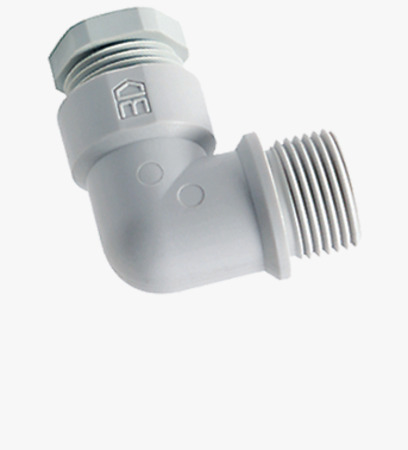 BN 22090 JACOB® 90°內外牙電纜接頭 公制螺紋和止動螺栓，