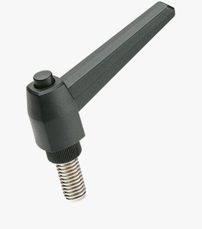 BN 14196 ELESA® MRX-SST-p Adjustable handles with retaining pin and threaded stud, stainless steel