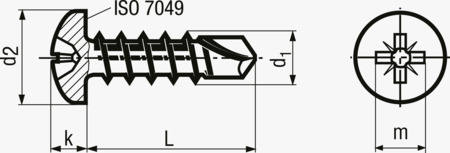 BN 33018 Linsen-Bohrschrauben mit Kreuzschlitz Pozidriv Form Z