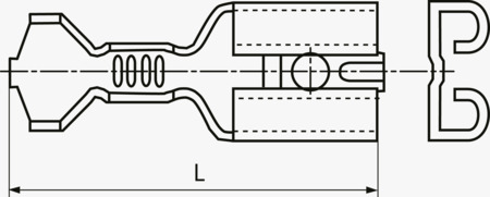 BN 22545 Nasouvací ploché<SR>konektory bez izolace
