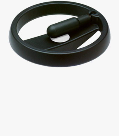 BN 14077 ELESA® VRTP+IR Spoked handwheels with fold-away handle and black-oxide steel boss