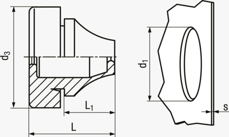 BN 22270 JACOB® G503-1xxx-zz Perforaciones de sellado para perforaciones de paso métricas, construcción simple