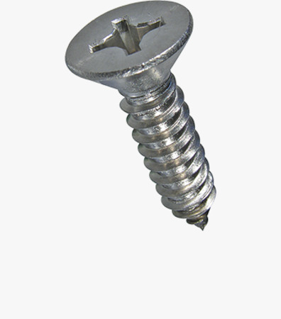 BN 696 Phillips flat countersunk head tapping screws form H, with cone end type C