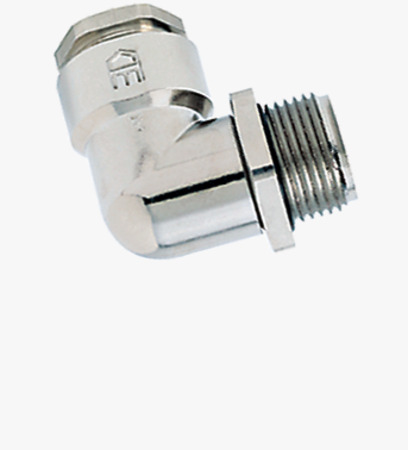BN 22065 JACOB® 90° 彎管電纜接頭 公制螺紋和止動螺栓，