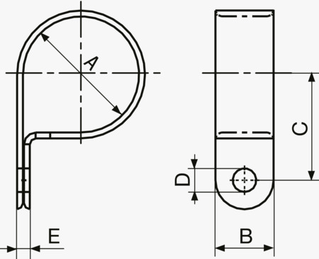 BN 20513 Panduit® Kabelbøjler med fast diameter <B>til skruer</B>