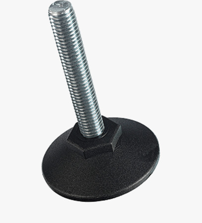 BN 3006 FASTEKS® FAL Levelling feet with rigid thread  stud, with hexagon and Philips in the ground