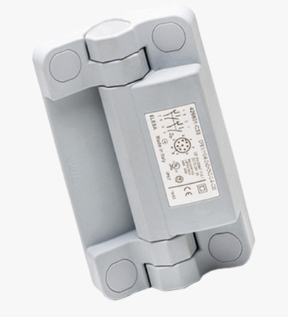 BN 13528 ELESA® CFSW-FC-B Hinges with built-in safety multiple switch 0,2 m cable, with 8 pole male  connector, back output