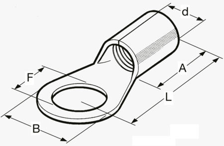 BN 20374 BM Nepájená lisovací kabelová očka bez izolace, prstencový tvar
