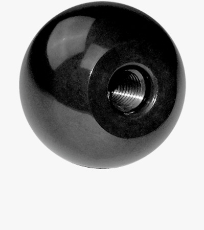 BN 2907 FASTEKS® FAL Plain spherical knobs with tapped blind hole