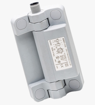 BN 13516 ELESA® CFSW-C-A Hinges with built-in safety multiple switch 8-pole male connector  top axial output