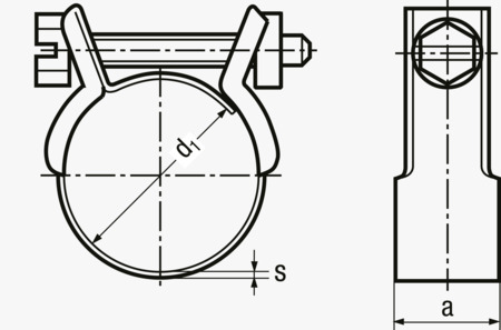 BN 20556 MIKALOR Normal Abrazaderas de tubo para baja presión