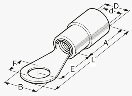 BN 20372 BM Nepájená lisovací kabelová očka s PVC izolací, prstencový tvar