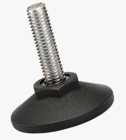 BN 13573 ELESA® LX-SST-S Levelling elements with threaded bolt, without non slip rubber insert Threaded bolt: <b>stainless steel</b>