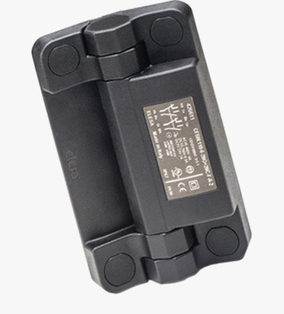 BN 13527 ELESA® CFSW-FC-B Hinges with built-in safety multiple switch 0,2 m cable, with 8 pole male  connector, back output