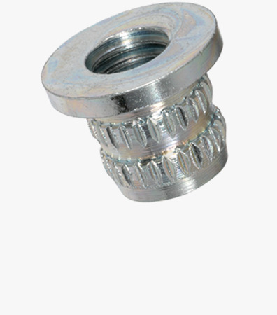 BN 241 Rampa® TS Drive-in nuts with small head, with knurled shank for wood and plastics