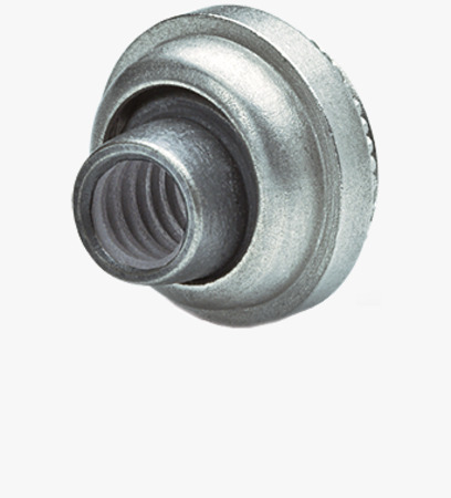 BN 20682 PEM® LAC Tuercas cilíndricas insertables a presión móviles, para metales