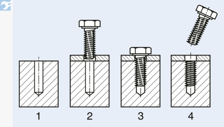 BN 1221 Hex head thread cutting screws type A, with metric thread