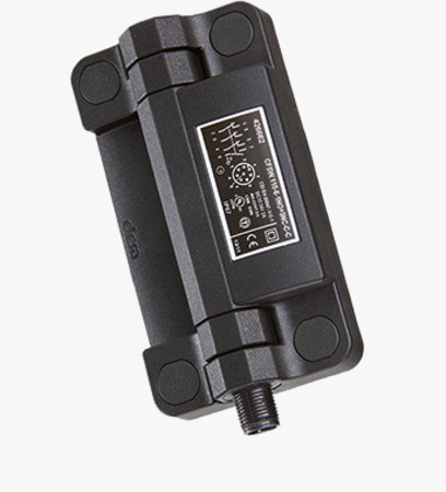 BN 13511 ELESA® CFSW-C-C Hinges with built-in safety multiple switch 8-pole male connector bottom axial output