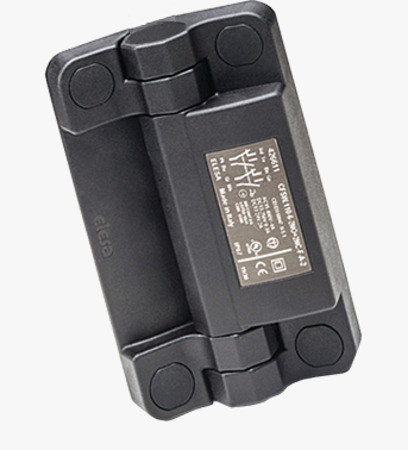 BN 13536 ELESA® CFSW-FC-B Bisagras con interruptor de seguridad integrado Cable de conexión de 0,2 m, salida de 8 hilos trasera
