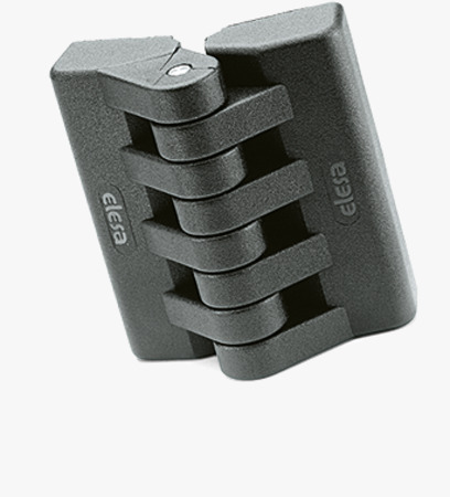 BN 13493 ELESA® CFA-TI-SH Hinges with pass-through holes for countersunk head screws and rear housing to accommodate the head of threaded inserts